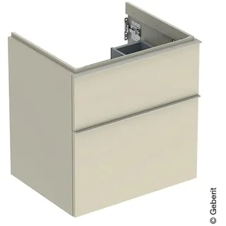 Geberit Waschtischunterschrank 2 Schubladen 59,2 x 61,5 x 47,6 cm Grau