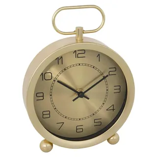 Atmosphera | Tischuhr - Irina - Gold - Retro Design - Elegante Dekoration für Wohnzimmer und Schlafzimmer - Gold
