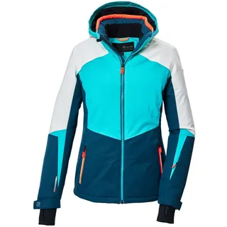 KILLTEC Damen Skijacke/Funktionsjacke mit abzippbarer Kapuze und Schneefang KSW 66 WMN SKI JCKT, aqua, 36,