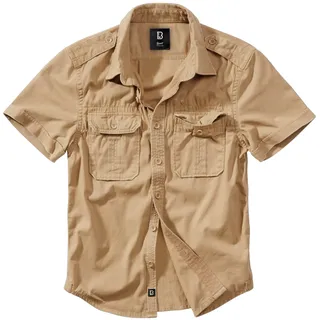 Brandit Textil Vintage Kurzarmhemd Camel L