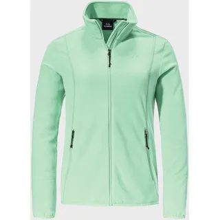 Fleecejacke SCHÖFFEL "Fleece Jk Style Ash WMS", Damen, Gr. 46, grün (6305, grün), Oberstoff: 100% Polyester, regular fit, hoch geschlossener Ausschnitt, Jacken Fleecejacke