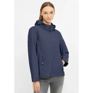 Outdoorjacke BENCH. "643185", Damen, Gr. 36, blau (crown blau), Web, Obermaterial: 100% Polyester, unifarben, Jacken Outdoorjacke