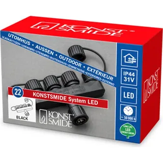 Konstsmide 4803-000 LED-Systemsplitter, Kunststoff, 0 W, 0 W, Schwarz, 2 x 10,5 x 7,5 cm