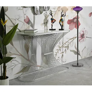 Dmora Konsole Riodoce 120x35x79h cm Silber Tragkraft 40 kg