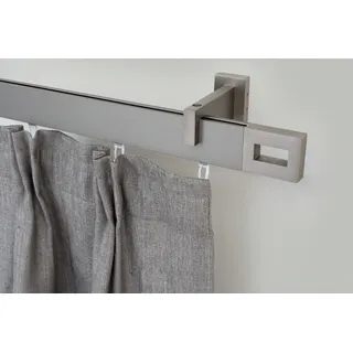 GARESA Vorhangstange FLAT 1-läufig Ø 16 mm 100 cm Silber