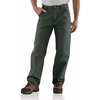 Carhartt Herren Latzhose mit Flanellfutter, moos, 32W / 32L