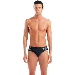 Badehose ARENA "M ARENA SWIM BRIEFS", Herren, Gr. 9 (XXXL), N-Gr, schwarz (schwarz, sage), Obermaterial: 80% Polyamid, 20% Elasthan, Badehosen Badehose