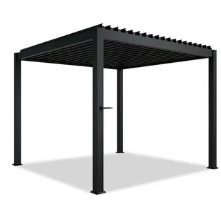 Juskys Lamellendach Tahiti 3 x 3 m schwarz