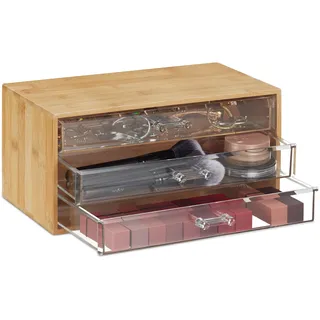 Relaxdays Schubladenbox 15-tlg. transparent