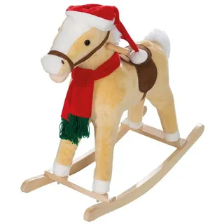 roba Schaukelpferd, mit Weihnachtsmütze & Schal, gepolstert, Sattel, Sound, 1 St