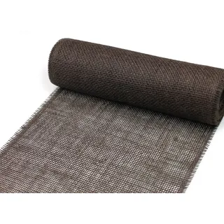 Deko und Band Hochwertiger Jute-Tischläufer - col. 021 Chocolate - Braun - 300mm / 5m - 293...