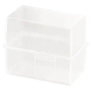 HAN A7 Karteikasten DIN A7 für 300 Karteikarten transparent mit Deckel