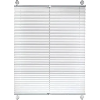 Plissee Vacufix mit Saugnäpfen, ohne Bohren, weiß 40 x 130 cm