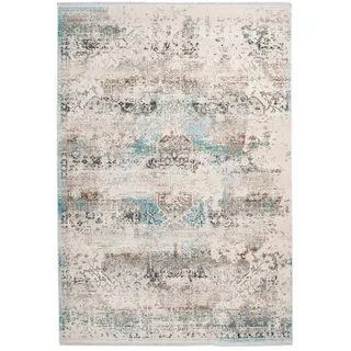 Kayoom Vintage-Teppich , Türkis, Taupe , Textil , Vintage , rechteckig , 80x150 cm , Oeko-Tex® Standard 100 , Teppiche und Böden, Teppiche, Webteppiche