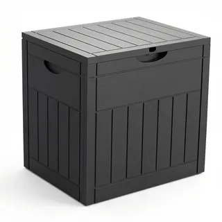 VOUNOT Gartenbox 126 l 56 x 43 x 53 cm Schwarz