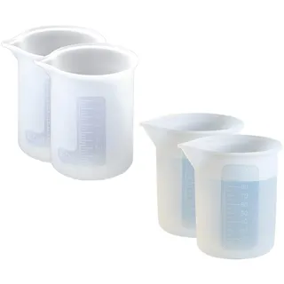 4 Stück Waschmittel Dosierhilfe,2Waschkugel für Flüssigwaschmittel,Silikon Messbecher,Fassungsvermögen 150 ml,100ml,für Flüssigwaschmittel,Heimwerker Basteln, DIY-Bastel,Wachsen,Küche