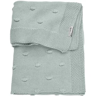 Meyco 2733053 Babydecke gestrickt mit Knoten 75x100 cm, Stone Green