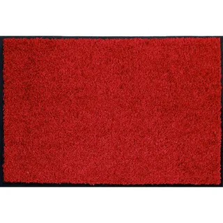 Esposa FUßMATTE , Rot , Textil , Uni , rechteckig , 80x120 cm , rutschfest, schmutzabweisend, für Fußbodenheizung geeignet , Teppiche und Böden, Schmutzfangmatten, Fußmatten