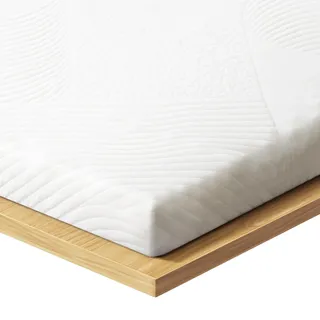 MISSCOZY Matratzen Topper 90x200cm, H3/H4 aus 8cm Memory Foam Gel Topper, Öko-TEX® Zertifiziert für Boxspringbett und unbequemem Betten Schlafsofa, Waschbar, Weiß