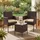 Lounge-Set 3-tlg Braun/Taupe