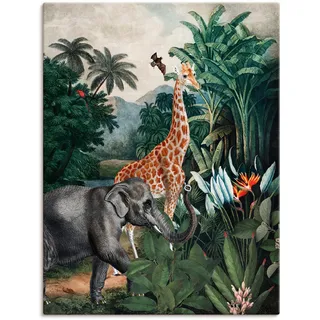 Artland Wandbild »Afrikanischer Dschungel«, Wildtiere, (1 St.), als Alubild, Outdoorbild, Leinwandbild, Poster in verschied. Größen, grün