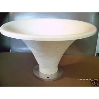 JABO KUGELWELLENHORN KH 30  2" ROHVERSION WEISS HORN GFK Glasfaser 1 PAAR