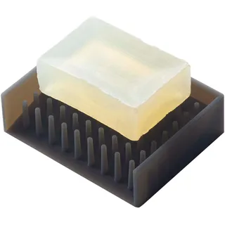 Yamazaki Selbstentleerende Seifenschale Seifenablage, Silikon, Schwarz, One Size