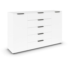 Bild Möbel Kommode Graphitfarben, Weiß, - 160x100x42 cm,