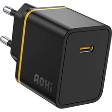 Aohi Wall charger A325 USB-C 30W (black) (30 W), USB Ladegerät, Schwarz
