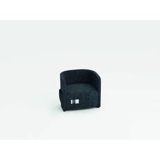 Bisley, Einsitzer Vivo Sofa, niedriger Rückenlehne, inkl. Steckdose + 2X USB + 2 Seitentaschen, Wolle, dunkelgrau