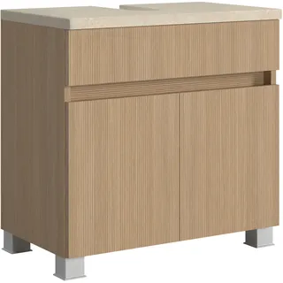 WELLTIME Waschbeckenunterschrank EIXO 2 Türen 60 x 54 cm Beige