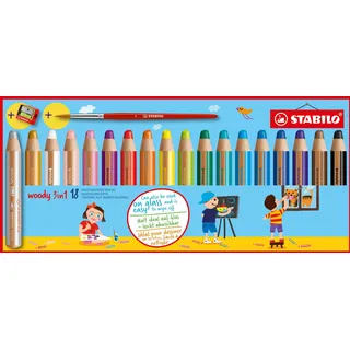 Stabilo woody 3 in 1 18 St.  mehrfarbige