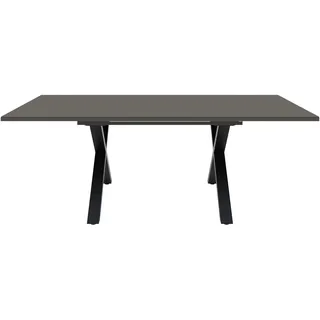 Set One by Musterring Reno 160 x 75 x 90 cm schwarz feinstruktur/glas anthrazit glanz