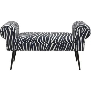 Kare Design Bank Wing Zebra, Grau, 100x35x54cm, Sitzbank, Polsterbank, 110kg Belastbarkeit, Flur, Wohnzimmer