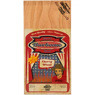 Axtschlag Einmal-Grillbretter Kirsche, 4 extra dünne Single Use Planks zum schonenden Garen mit aromatischer Rauchnote auf jedem Grill, 300x150x2 mm