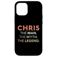 Hülle für iPhone 14 Pro Chris The Man The Myth The Legend Name Personalisierte Männer