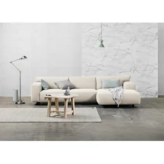 Furninova Ecksofa »Vesta, modern und sehr bequem, tolle Detailverarbeitung, L-Form«, im skandinavischen Design weiß