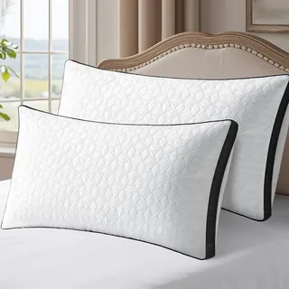 TINCOOL Kissen Kopfkissen 40x80 2er Set, Seitenschläferkissen Nackenkissen für Bett & Sofa, weich & stützend, Atmungsaktive &Waschbar für Allergiker auch als Sitzkissen Sofakissen lesekissen