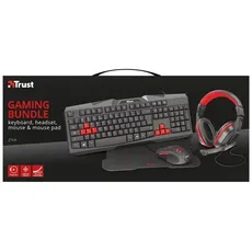 Trust Ziva 4-in-1 Gaming Bundle - Gaming Tastaturen - Nordisch - Rot