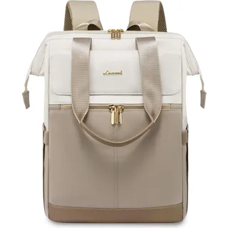 LOVEVOOK Rucksack Damen, Laptop Schulrucksack Wasserdicht, Schultasche Teenager Backpack Women Elegant Tagesrucksäcke Handtasche 2 in 1, 15,6 Zoll Arbeitstasche Lehrertasche Reiserucksack für Uni Büro