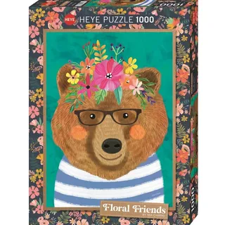 HEYE Puzzle Floral Friends: das tragbare Brumla 1000 Teile