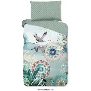 Bettwäsche , Grün, Olivgrün, Jadegrün , Textil , Mandala , 140x200 cm , atmungsaktiv , Heimtextilien, Bettwäsche & Leintücher, Bettwäsche, Satin-Bettwäsche