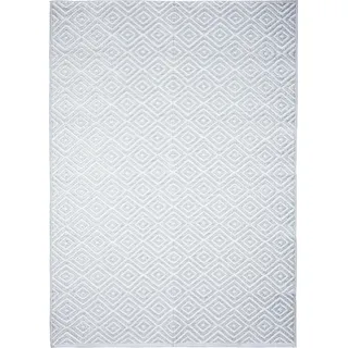 Tapiso Teppich IBIZA Outdoor Weiß Grau Picknick Garten 120 x 180 cm - Grau