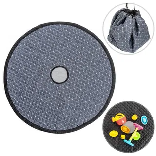 zamboo 2in1 Sandspielzeugtasche und Spielplatzdecke - Tasche für Spielzeug und wasserabweisende Sitzunterlage - Grau