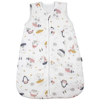 Babyschlafsack TUPTAM "Kugelschlafsack Baby Ganzjahres Schlafsack ohne Ärmel wattiert" Gr. 68, blau (feen tiere gelb rosa blau grau), Schlafsäcke, Baby, L: 74cm, Obermaterial: 100% Baumwolle CO., Babyschlafsack, L:74cm