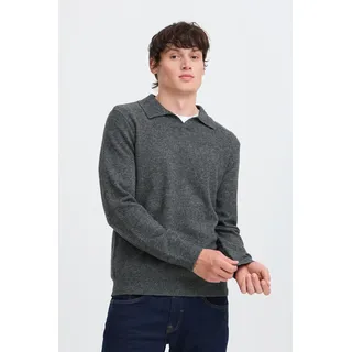 Blend BHBRANKO Herren Pullover Feinstrickpullover Wollmischung regular fit - Grau