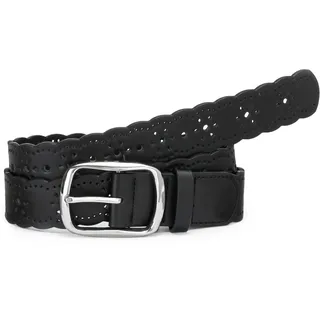Hüftgürtel LASCANA "Cut-Out-Gürtel, Anzuggürtel, Gürtel, Jeansgürtel, Hosengürtel", Damen, Gr. 75, schwarz, Lederimitat, unifarben, Gürtel Hüftgürtel, für Jeans & Hosen