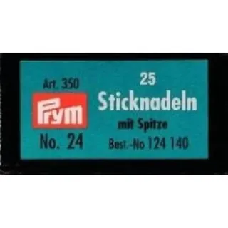 Prym 124140 Sticknadeln mit Sp. ST 24 0,80 x 37 mm silberfarbig, silber