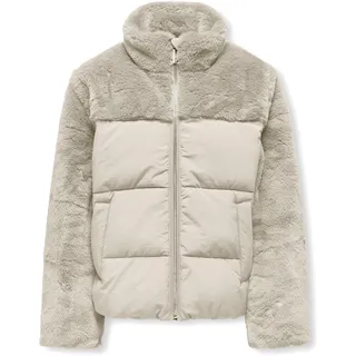 KIDS ONLY Steppjacke »KOGWANJA FUR PUFFER MIX COAT OTW«, gelb