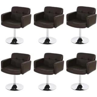 MCW Esszimmerstuhl Houston Kunstleder Braun 6er Set